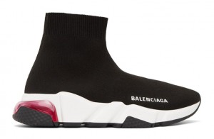Balenciaga Sock Trainers Clear Sole "Black & Red" Reps