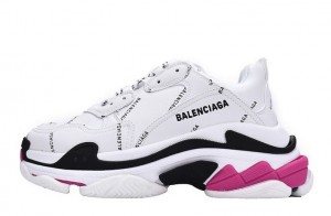 Balenciaga Triple S "Letter White Rose Red" Replica