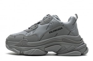 Balenciaga Triple S "Allover Logo - Grey" Replica