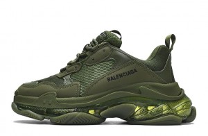 Balenciaga Triple S Clear Sole "Pitch Green" Replica