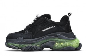 Balenciaga Wmns Triple S "Black Yellow Fluo" Replica