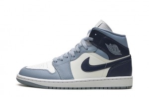 Wmns Air Jordan 1 Mid "Sail Diffused Blue" Reps