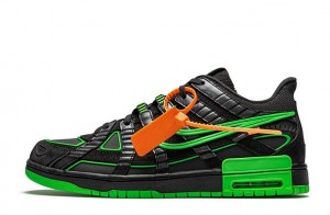 Off-White x Air Rubber Dunk "Green Strike" Replicas
