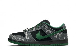 THERE Skateboards x Nike Dunk Low SB "Black Gorge Green" Replica