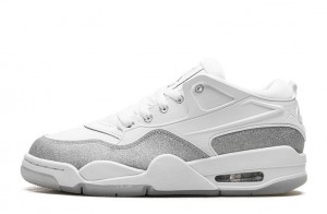 Wmns Air Jordan 4 RM "White Silver Glitter" Replica
