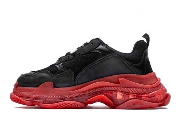 balenciaga triple s black clear sole