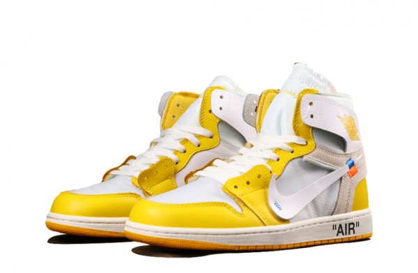 Air jordan off white jaune