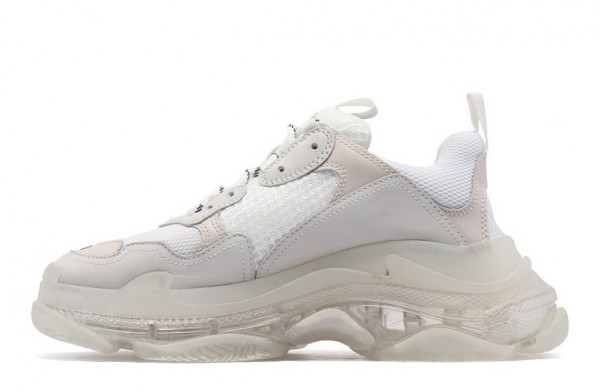 balenciaga triple s blanche semelle transparente