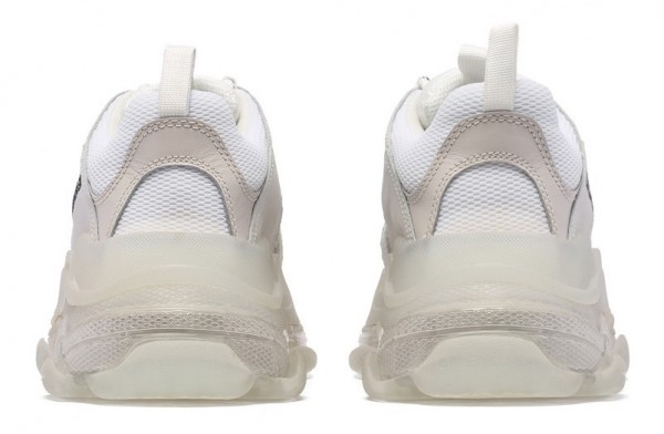 balenciaga triple s blanche semelle transparente